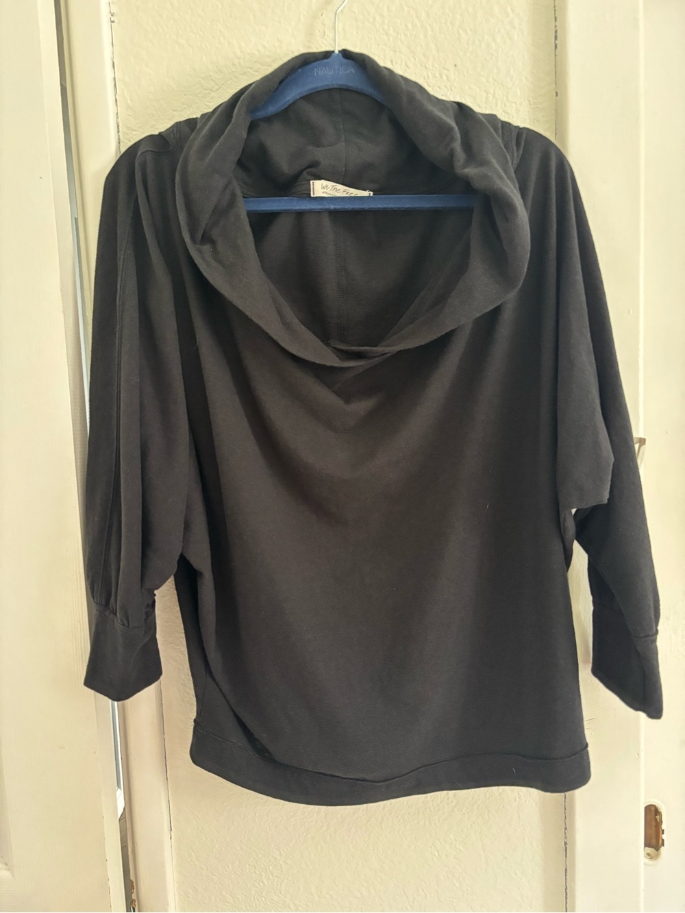 We The Free Black Cowl Neck Pullover Sweater